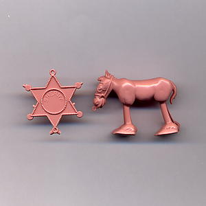 Horse with sheriffs badge weight