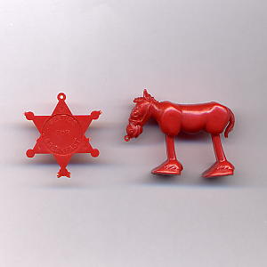 Horse with sheriffs badge weight