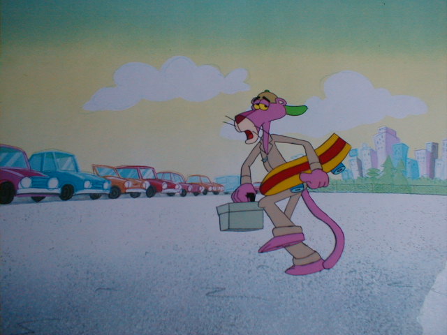 animation cel of the Pink Panther
