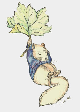 Nutty the Squirrel by Ticie