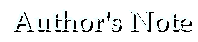 Author's Note