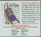 The back cover of The Billy Guy Coasters "Live On Tour" CD.