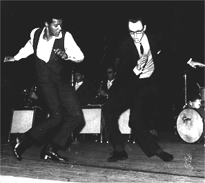 Chubby Checker and Claus Rhnisch (aged 19) at Karlskoga Peoples Park in 1963.