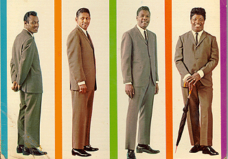 The classic Coasters in 1960: Guy, Gardner, Jones, and Gunter.