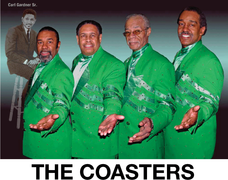 The Coasters in 2009 (Gardner Jr, new member Primo Candelara, Bright, and  Lance. 