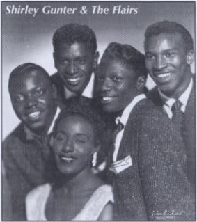 1956 with Cornell far left, Randy Jones, Obie "Young" Jessie, Pete Fox, and bottom Shirley Gunter.