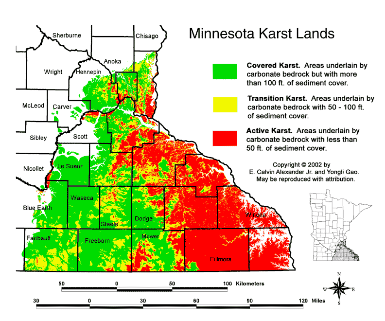 Minnesota Karst Map