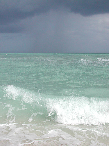 Ocean waves on South Beach