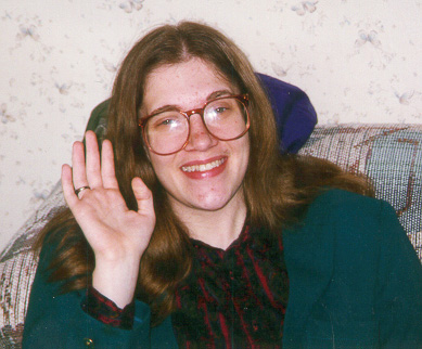A picture of my sister when she had long hair.