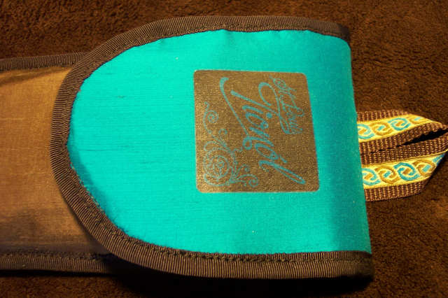 2008 St. Louis Tionl Chocolate and Teal SassySuperSack(tm) flap detail