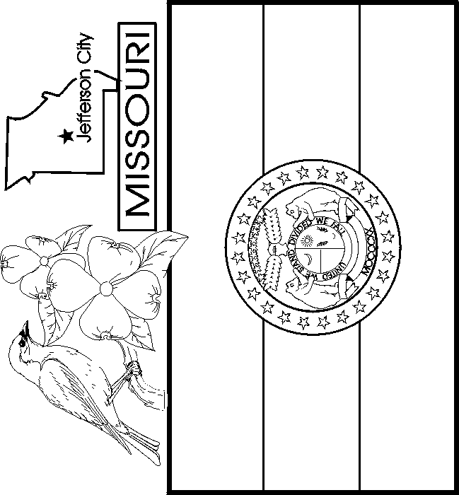 large Missouri State Flag image