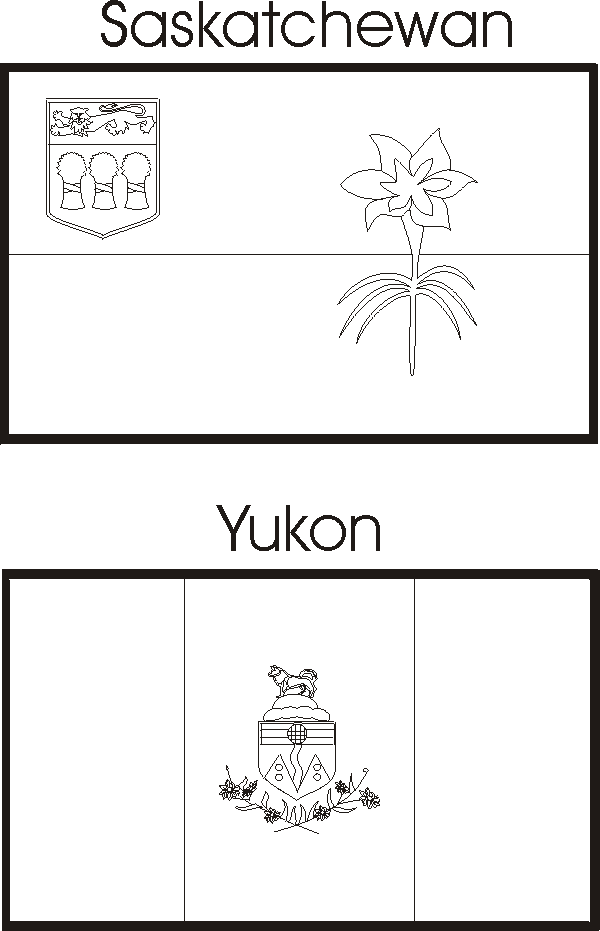 Saskatchewan and Yukon Territory Flags