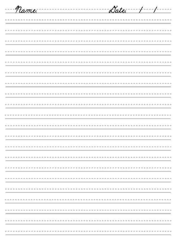 cursive writing practice sheet to print out
