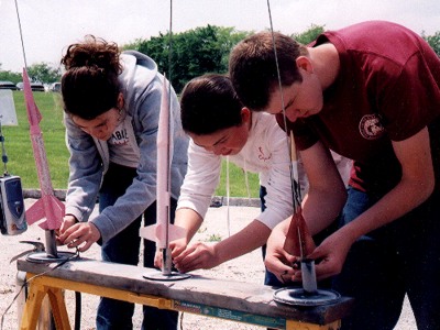 Another group gets ready at the pads