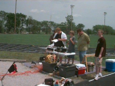 Christian supervises launch control