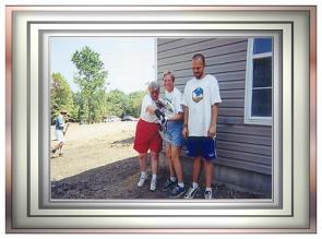 working on mikes house that he got through habitat