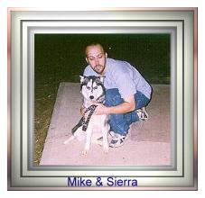 mike and sierra, sierra is his siberian husky