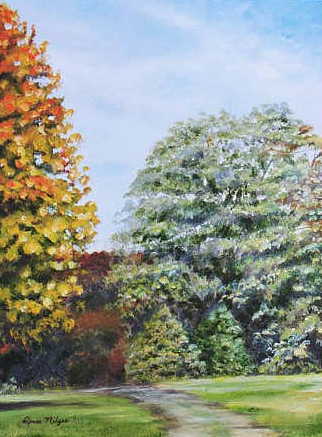 My Backyard oil painting