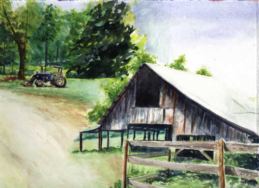 Doc's Barn watercolor
