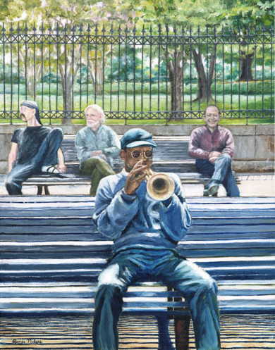 All that Jazz oil painting