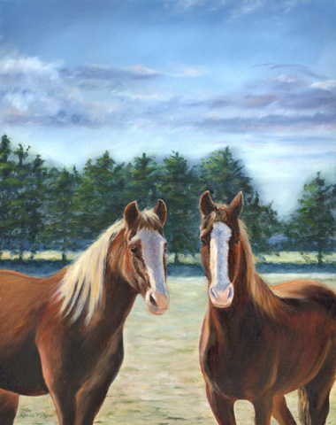 Joe and Bill oil painting