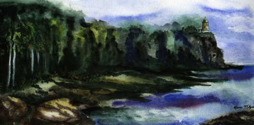 Lighthouse watercolor