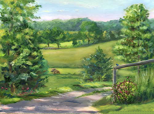 Memory Lane oil painting