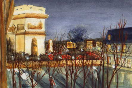 Paris Room watercolor