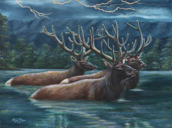 Seeking Shelter oil painting