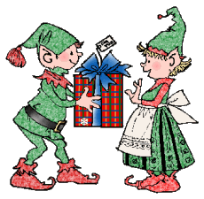 elves with gifts