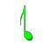 green musical note