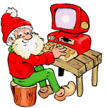 santa on the computer