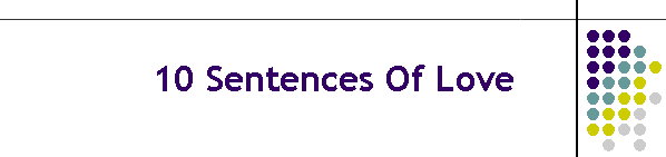 10 Sentences Of Love