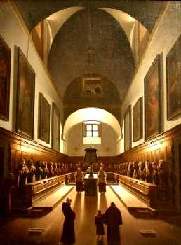 a meeting - originally a Granet painting