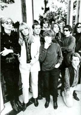 the e.p.i. - from left to right: warhol, nico, williams, morrison, tucker, woronov, morrisey, reed, malanga and cale