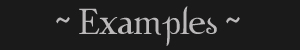 examples