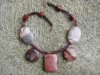 Necklace 161:  Jasper, amethyst, garnet