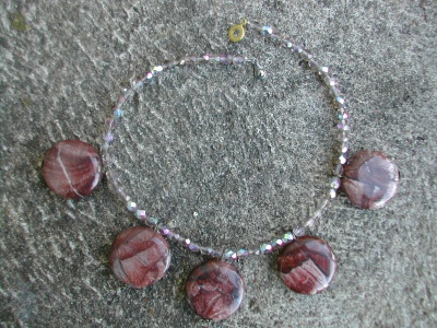 Necklace 166:  Jasper & hematite