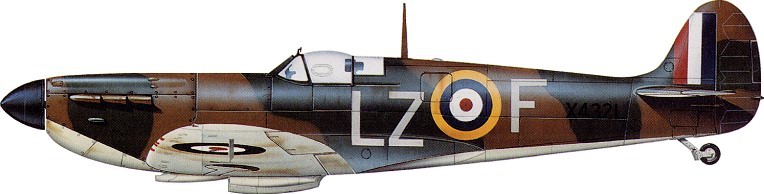 Spitfire Mk I flown by Pilot Officer C. Bodie of 66 Squadron RAF in September 1940 during the Battle of Britain