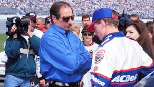 Father telling son what is right.