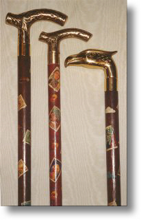 wooden watermarked canes