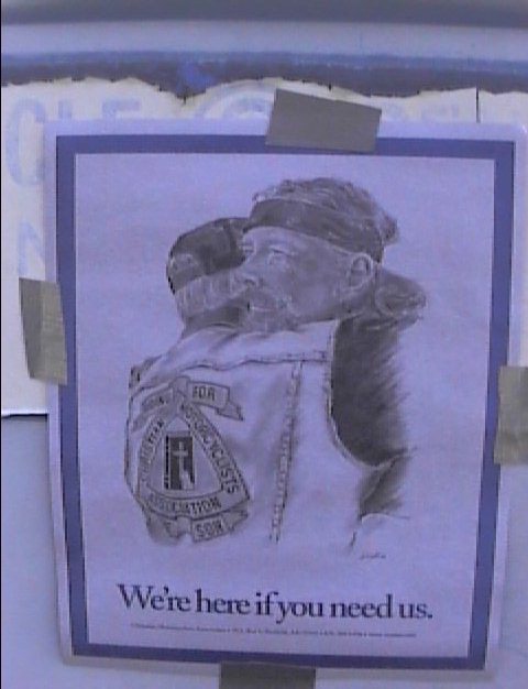 these flier's were located on most of the bathrooms and port-o-potties