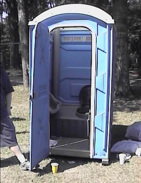 open port-o-potty