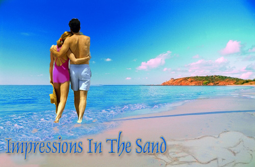 Couple walking on beach