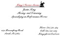 Kings Farrier Service Business Cards