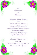 Purple Flower Invitation