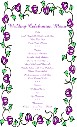 Purple Flower Menu