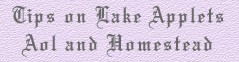 tips on lake applets