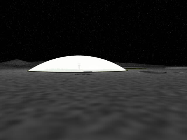 Image of bio dome on the moon