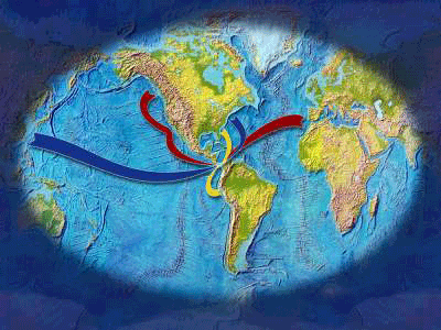 Las Rutas son: de la costa este de Estados Unidos al Lejano Oriente; de la costa este de Estados Unidos a la costa oeste de Sudam�rica; desde Europa a la costa oeste de Estados Unidos y Canad�. Foto, tomada de la p�gina web del Canal de Panam�.